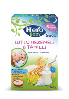 Hero Baby Gece Sütlü Rezeneli 8 Tahıllı 240 gr 240 gr Kaşık Mama kullananlar yorumlar